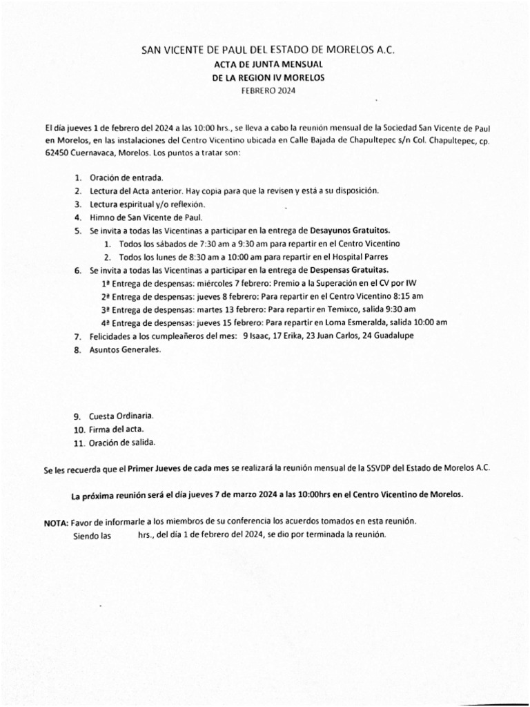 Acta junta mensual morelos febrero 1 feb 2024 5 02 p m pdf