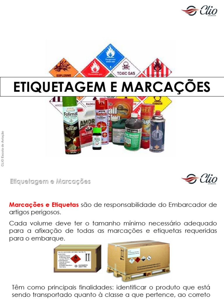 Marcação e Etiquetagem de Artigos Perigosos | PDF | Embalagem e rotulagem