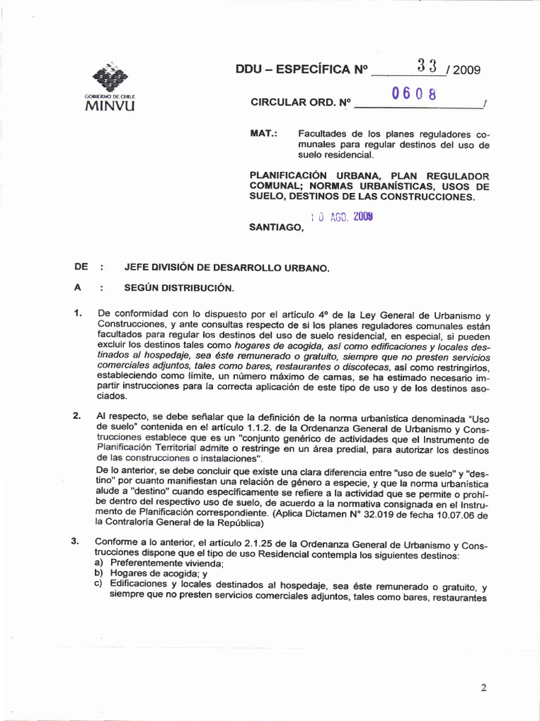 Ddu Especifica 33 Cir.608 | PDF