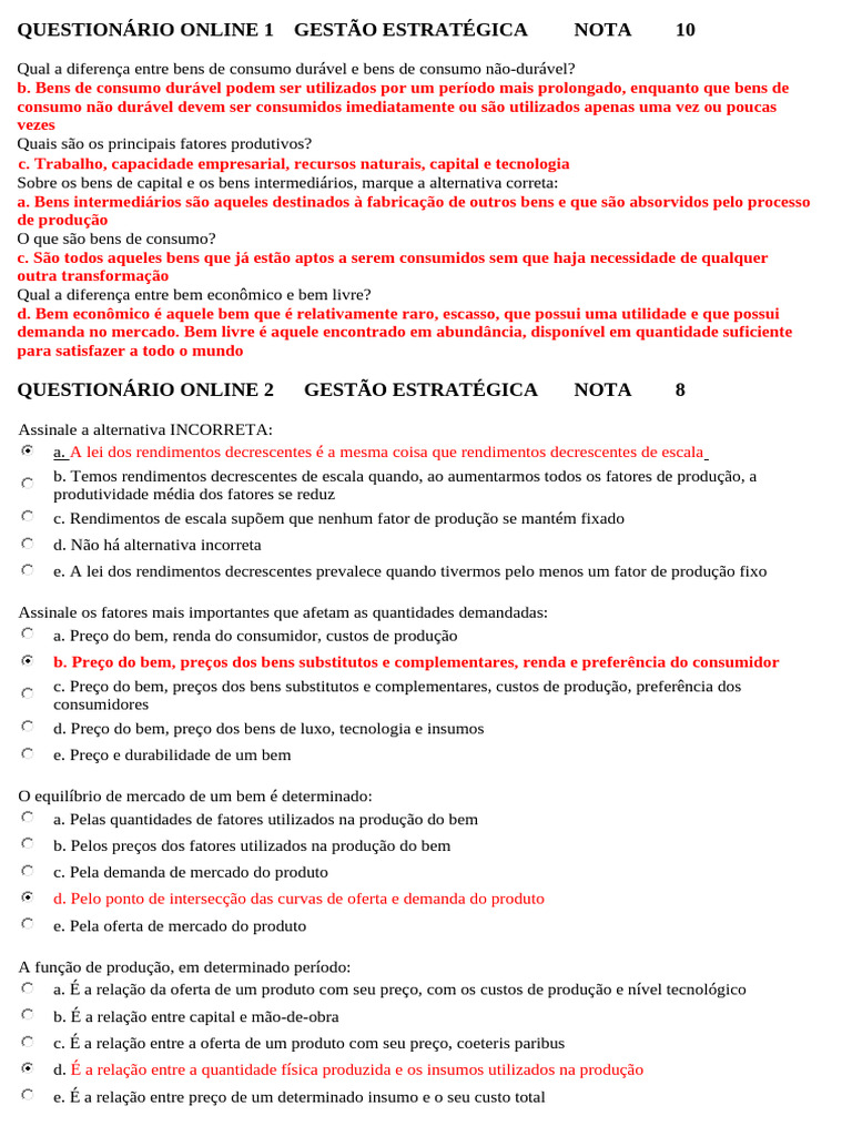 Atividade ECONOMIA DE MERCADO 1 E 2 | PDF | Demanda | Oferta e procura