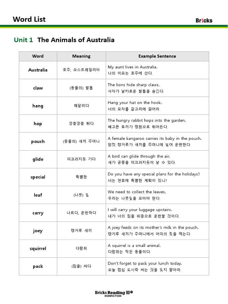 Bricks Reading 80 Word List | PDF