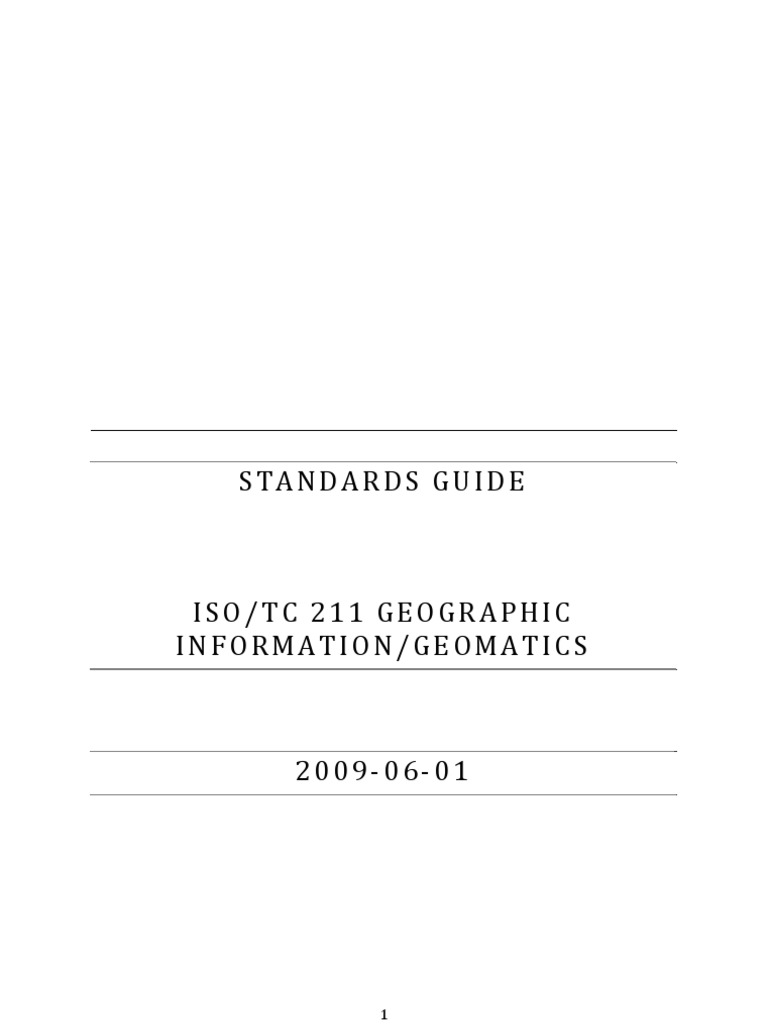ISO TC 211 Standards Guide | PDF