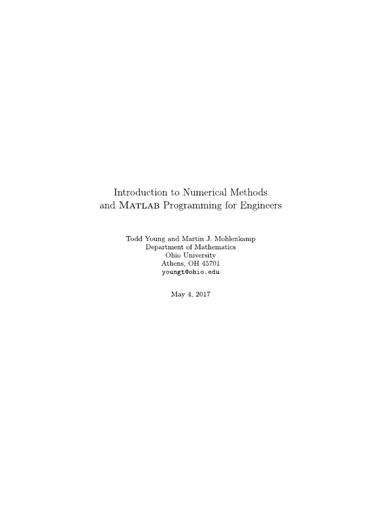 MATLAB Programming Guide | PDF