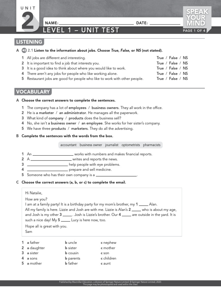 SYM 1 U02 Test | PDF