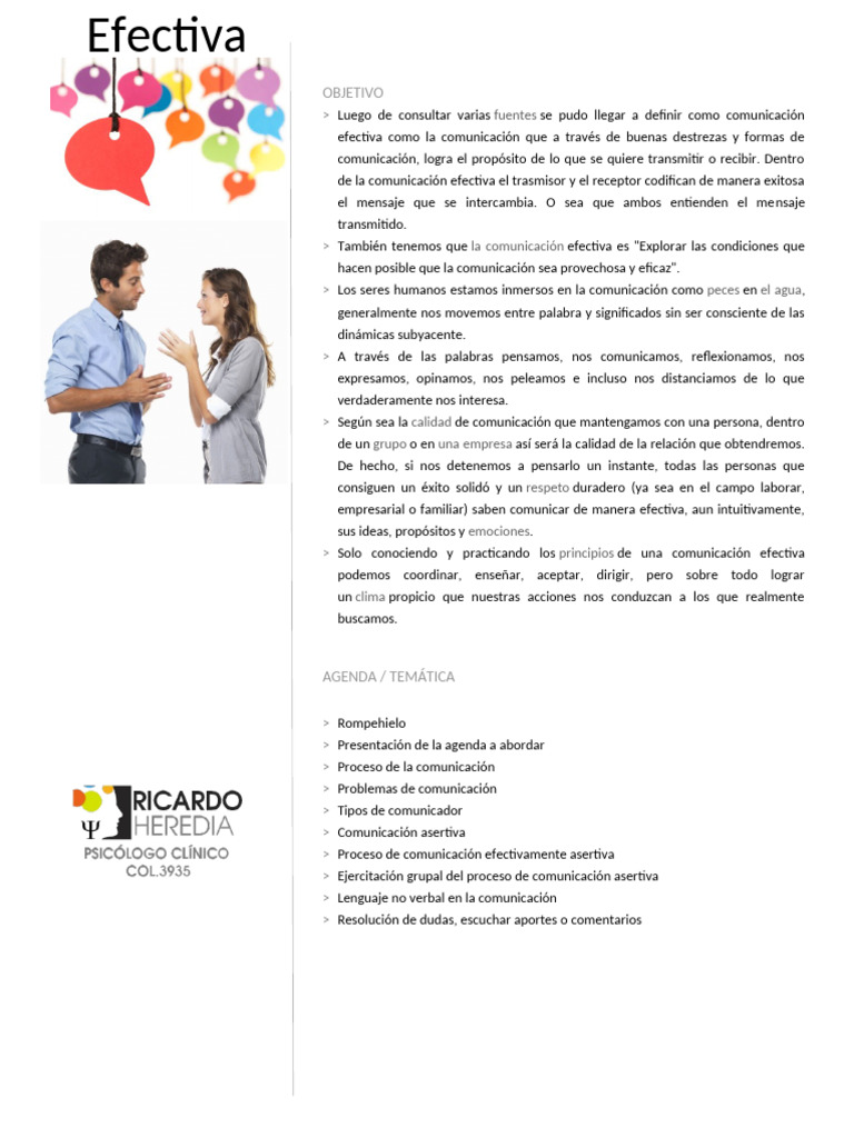 Comunicación Efectiva Pdf