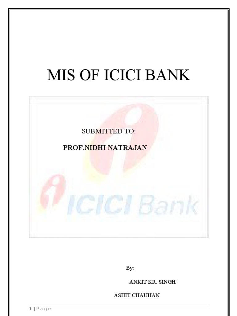 MIS of ICICI Bank Final | PDF | Management Information System ...