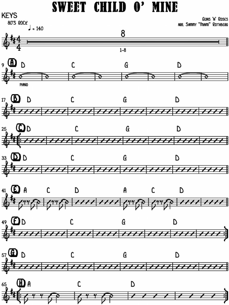 11 Sweet Child - Keys | PDF