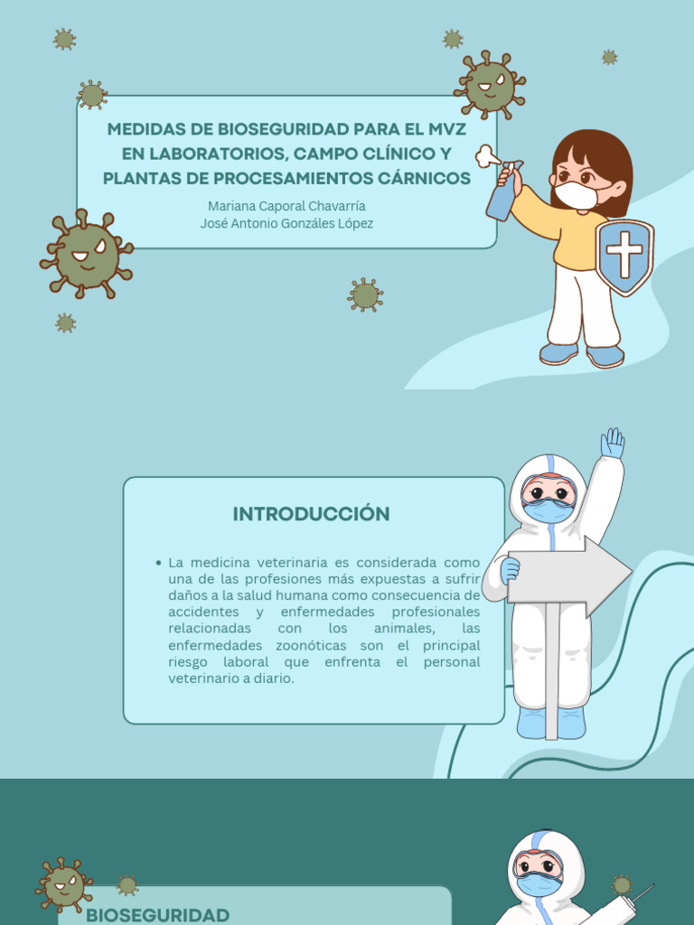Medidas de Bioseguridad para El MVZ en Laboratorios, Campo Clínico y ...