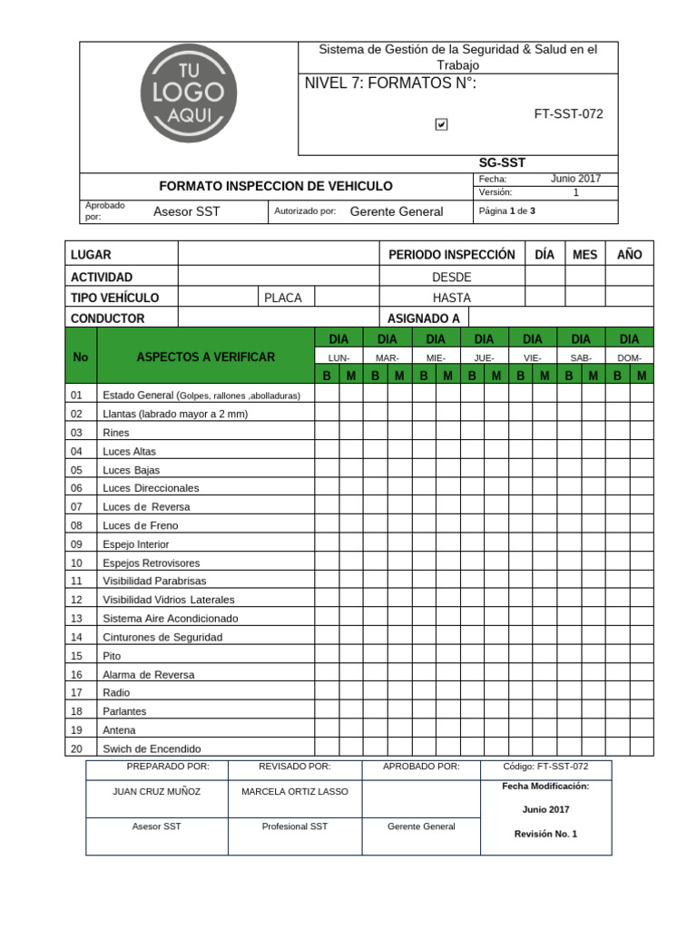 Inspección de Vehículo | PDF