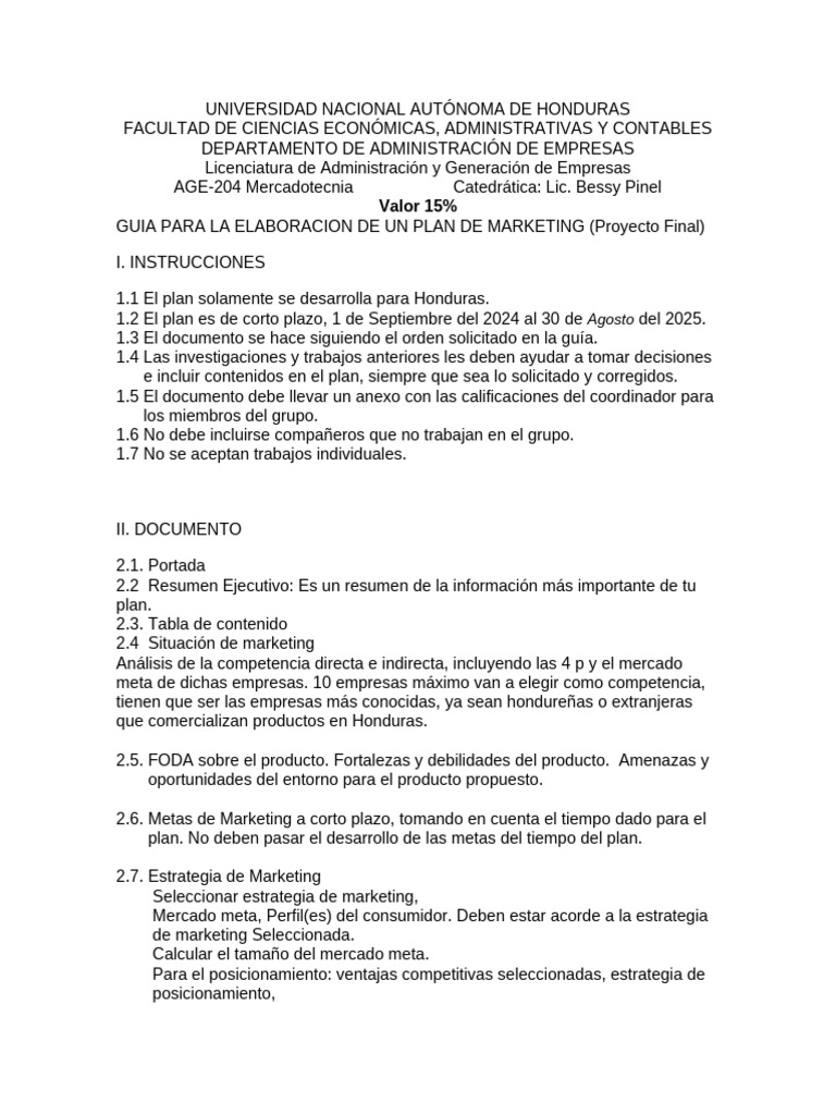 Guia para La Elaboracion de Un Plan de Marketing | PDF
