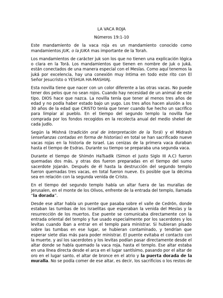 La Vaca Roja | PDF