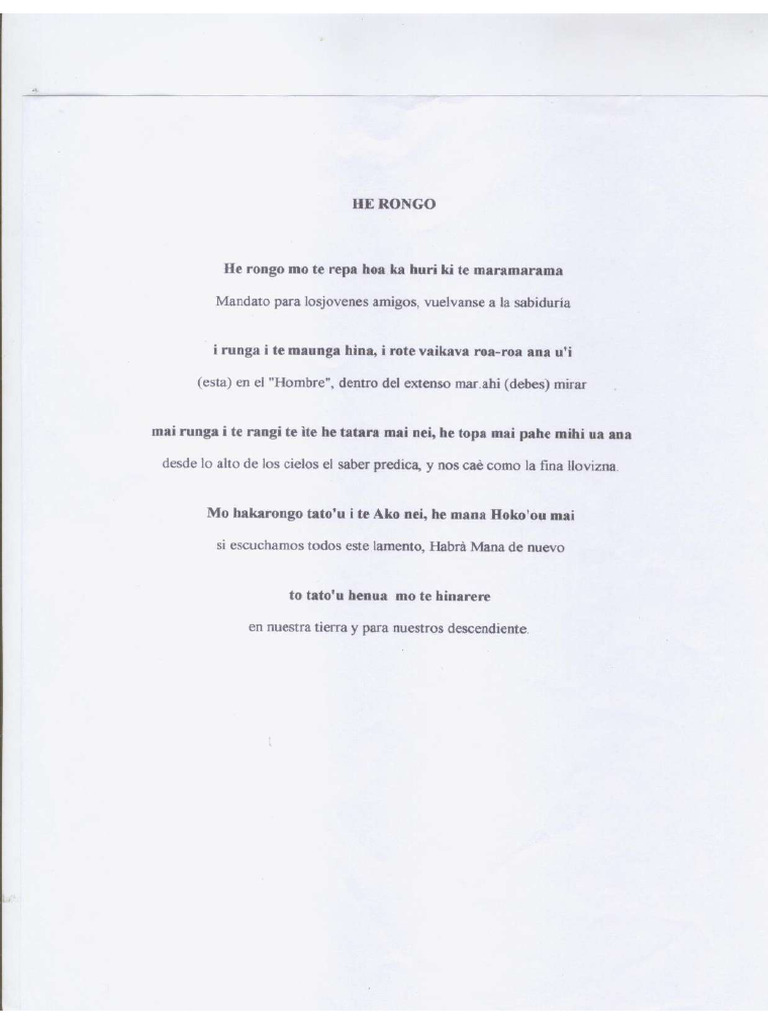 He Rongo | PDF