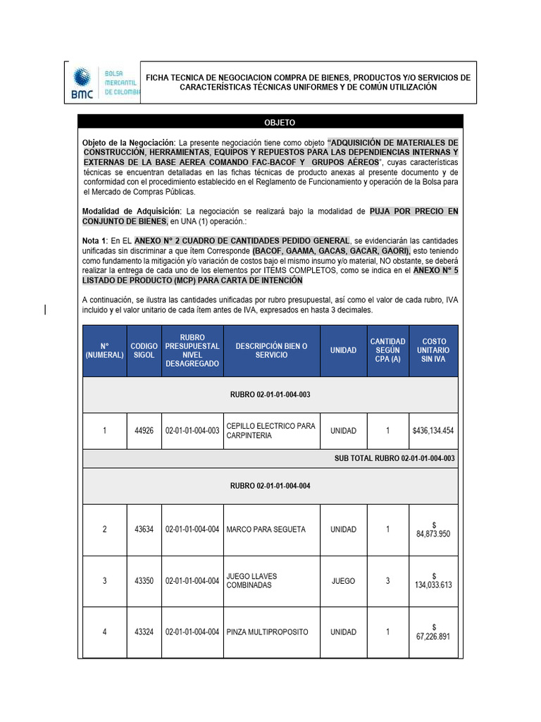 FTN Definitiva Materiales de Construccion - Fac 09 Agosto 2024 | PDF