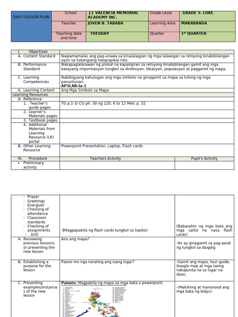 Grade 3 LP Tuesday | PDF