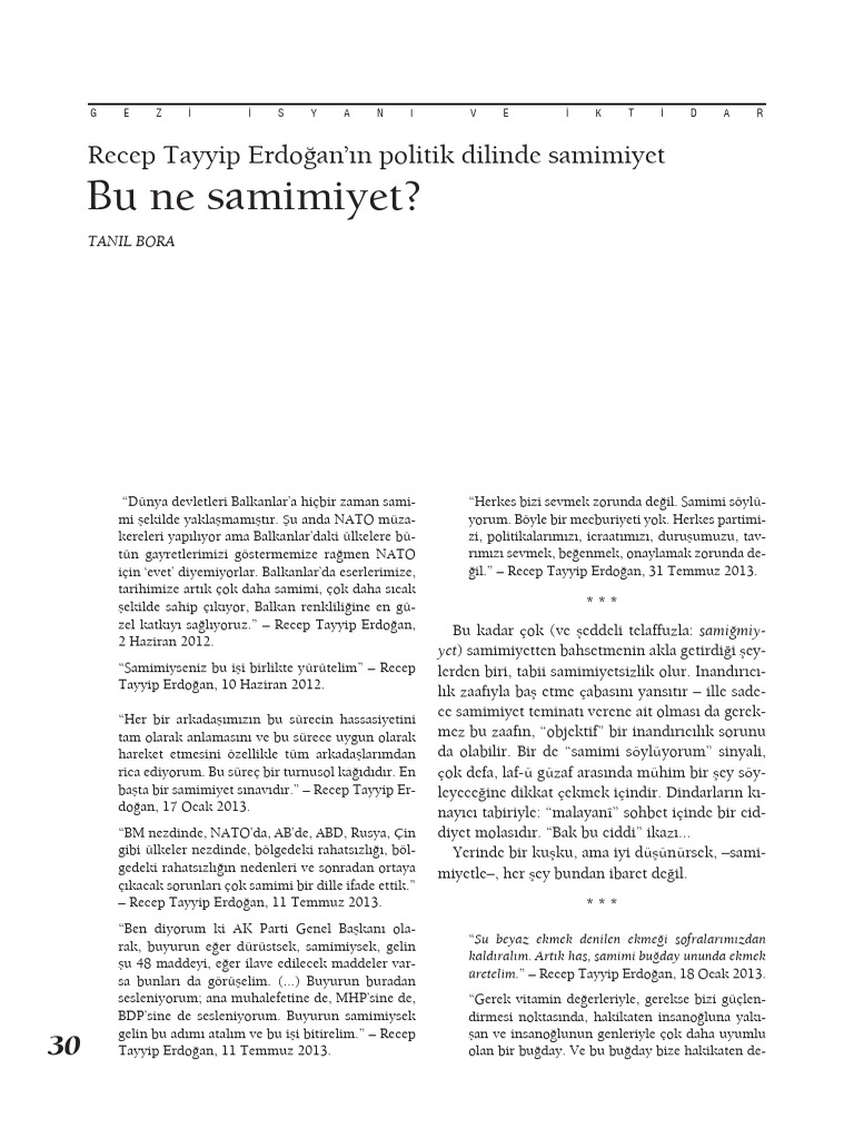 Bu Ne Samimiyet | PDF