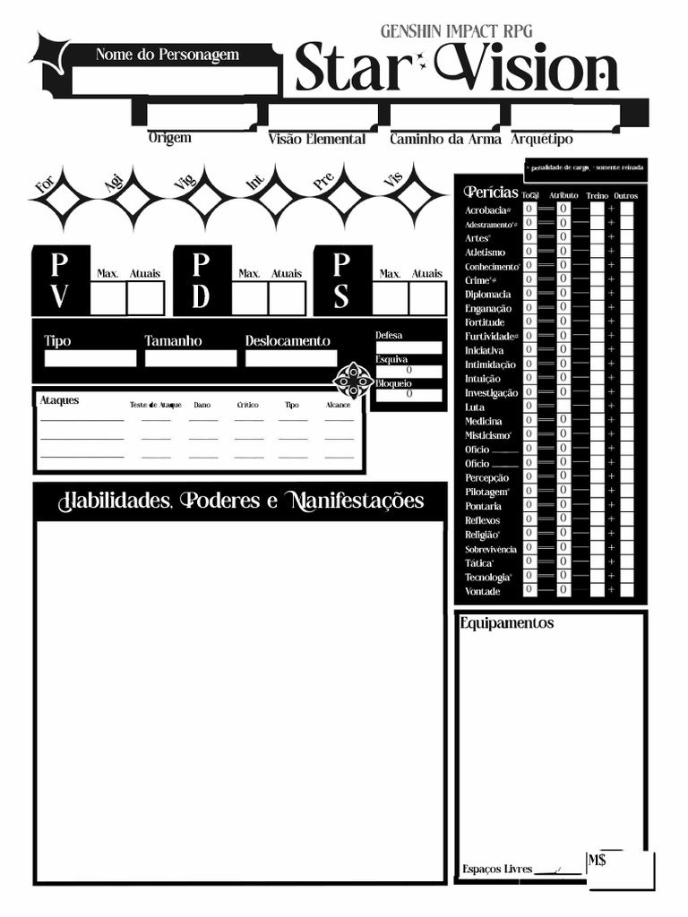 Star-Vision RPG PDF SEMI AUTOMATICO BY SEISHINSNOW-1 | PDF
