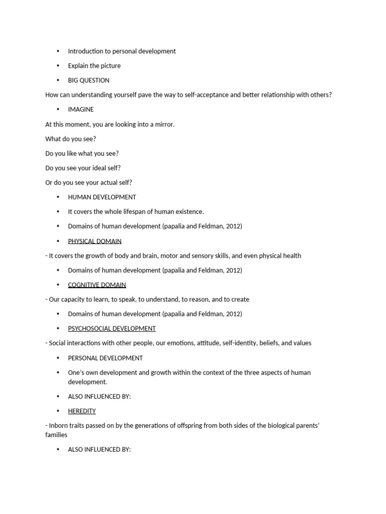 Introduction To Personal Development | PDF