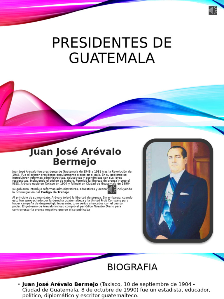 Presidentes de Guatemala JUAN JOSE AREVALO | PDF