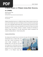 Philippine Spring Water Resources Overview | PDF | Bottled Water ...