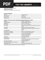 Download 2012 Abarth 500 USA - Features and Specifications by Abarth USA SN75975432 doc pdf