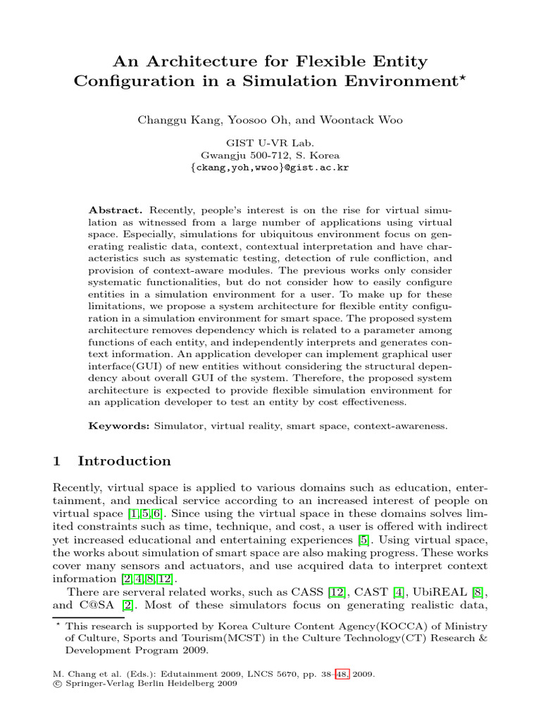 An Architecture For Flexible Entity | PDF