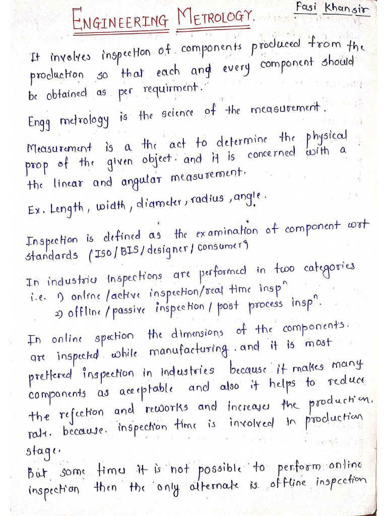 Metrology Full | PDF