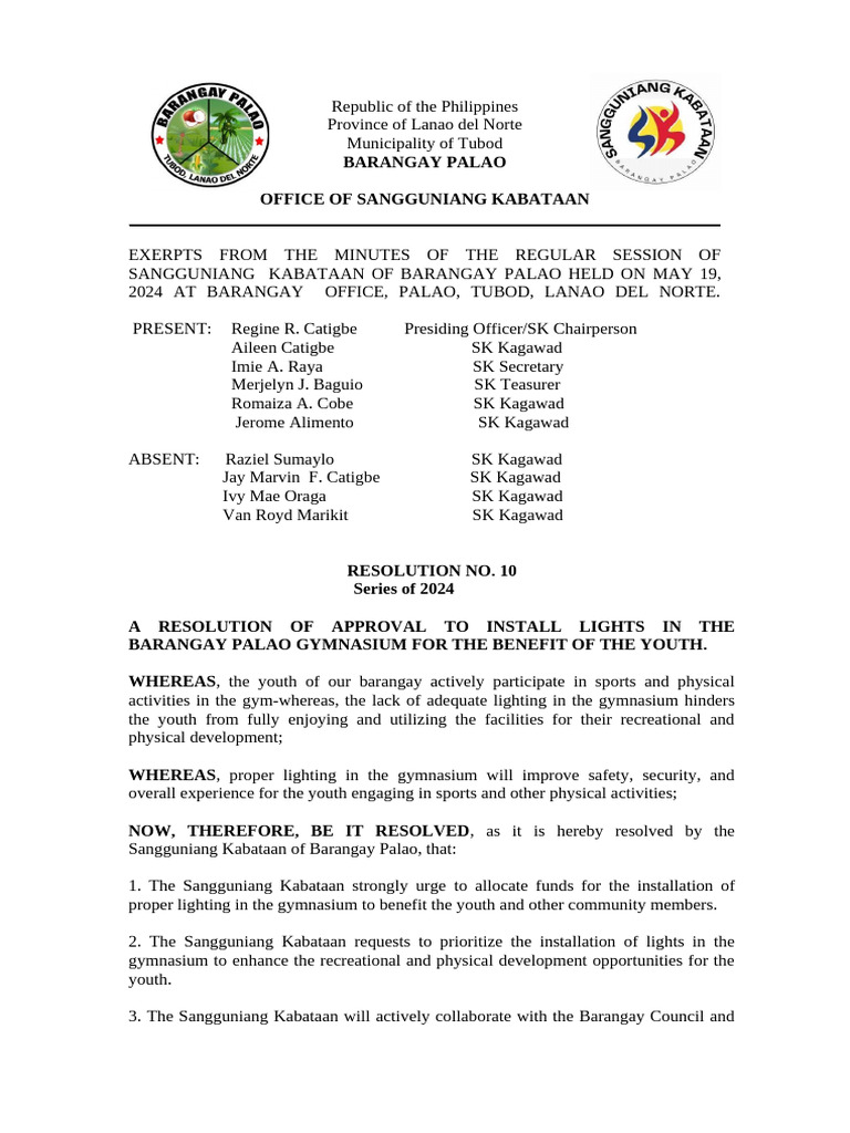 GYM LIGHTS RESOLUTION | PDF