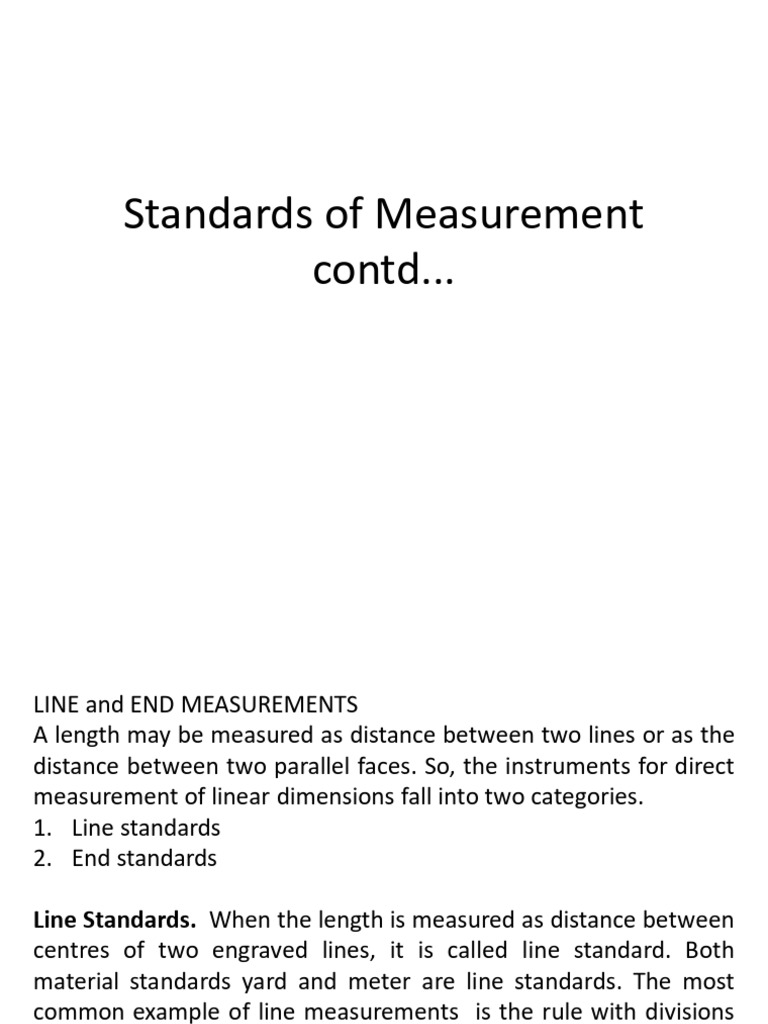 Line vs End Standards in Measurement | PDF | Engineering Tolerance ...