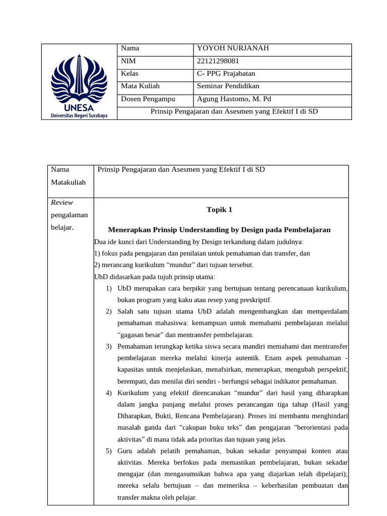 Prinsip Pengajaran dan Asesmen yang Efektif untuk Guru