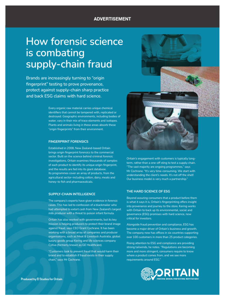 How Forensic Science Is Combating Supply Chain Fraud 1702464134 | PDF