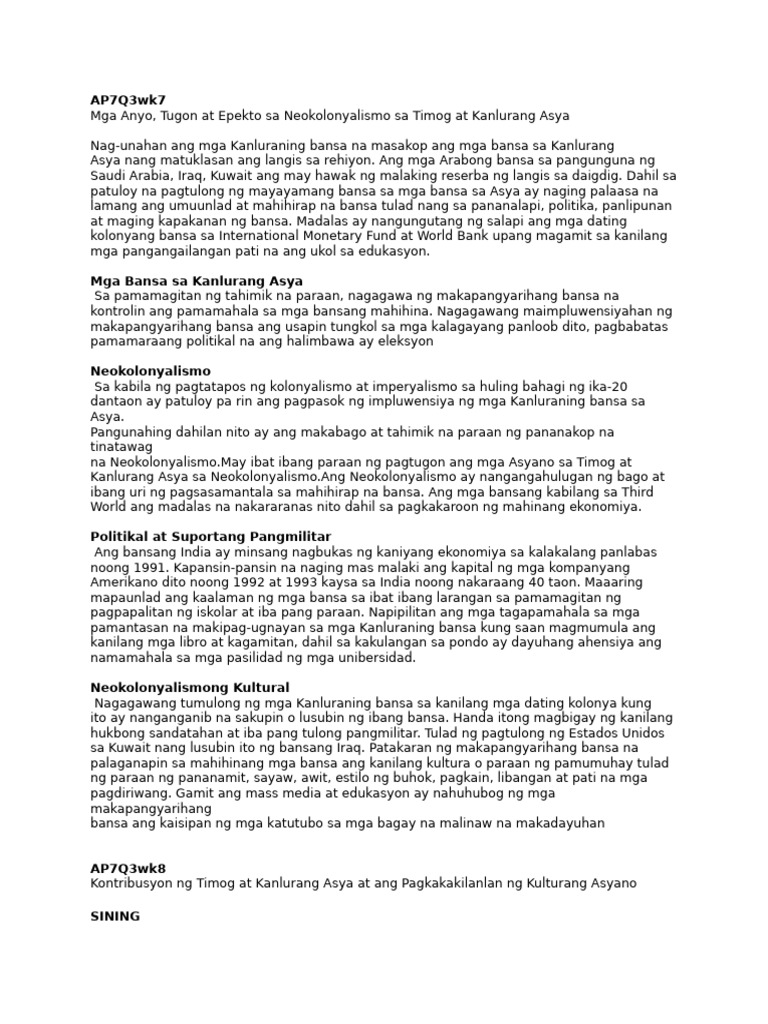 AP7Q3wk7 and wk8 | PDF