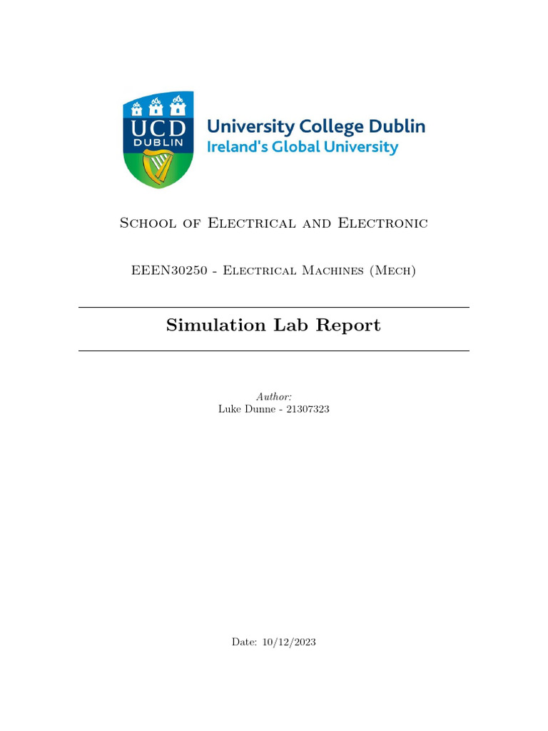 Electrical Machines Simulation Report | PDF | Electric Motor | Computers