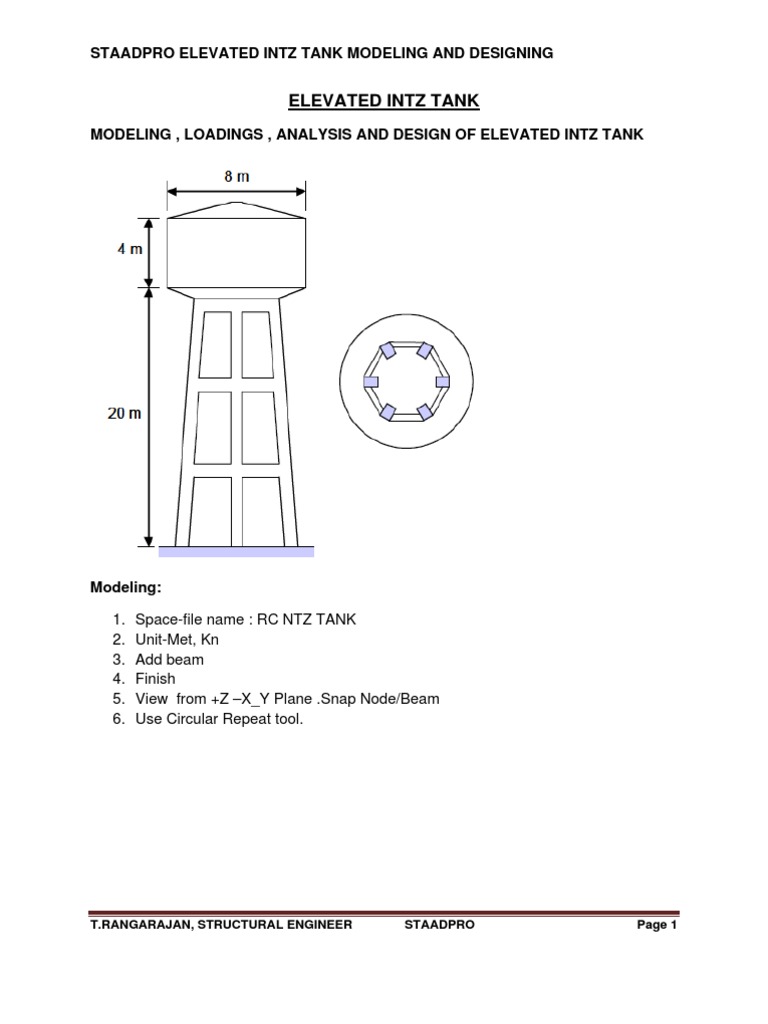 STAAD Pro INTZ Tank Design Guide | PDF | Structural Engineering | Beam ...