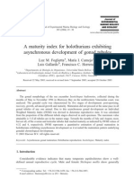 A Maturity Index For Holothurians Exhibiting A Synchronous Development of Gonad Tubules