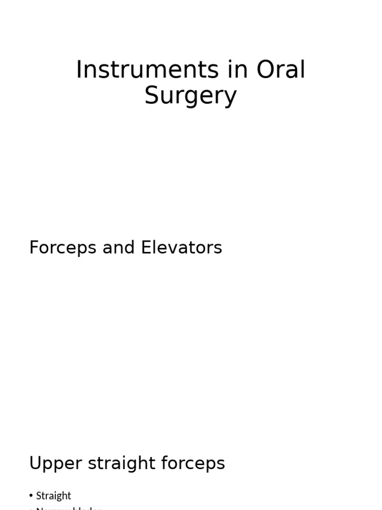 Instruments in Oral Surgery - 073607 | PDF