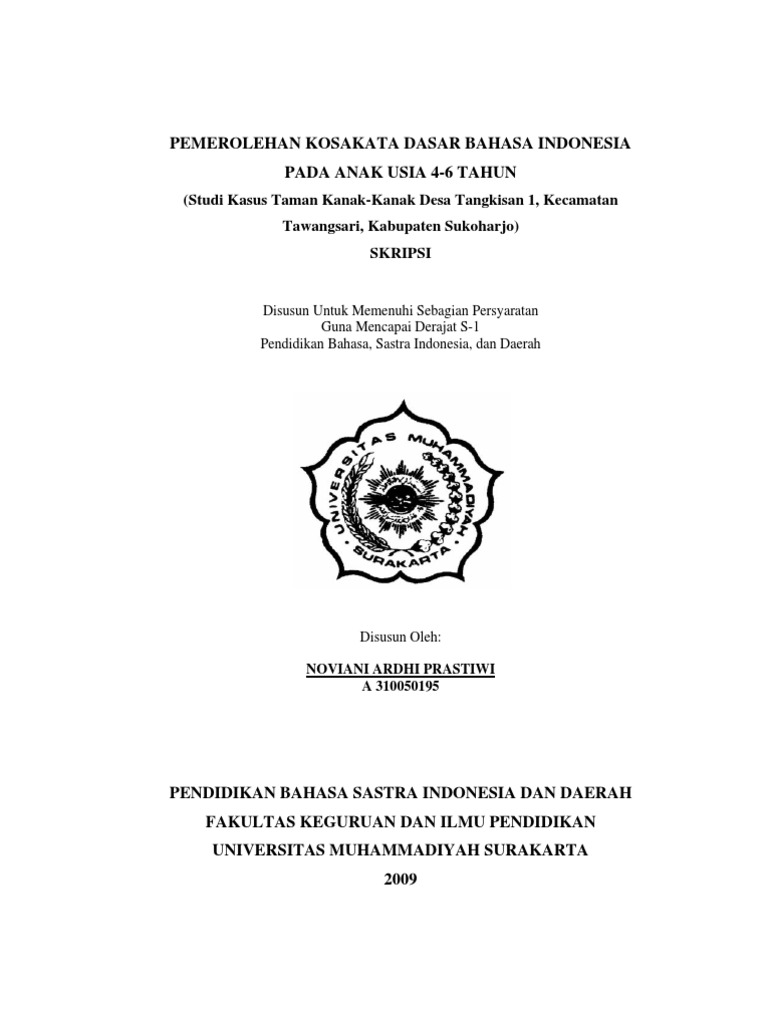 Skripsi Pemerolehan Bahasa