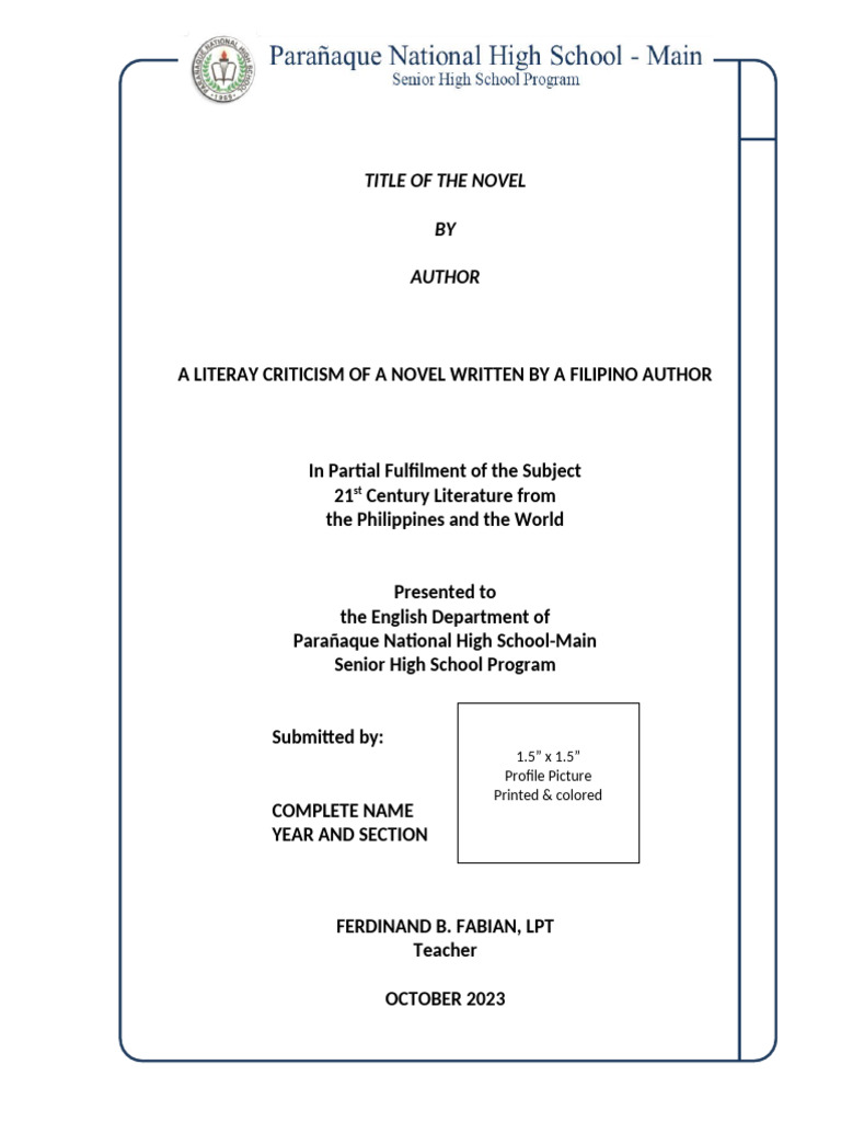 a-literay-criticism-of-a-novel-written-by-a-filipino-author-1-pdf