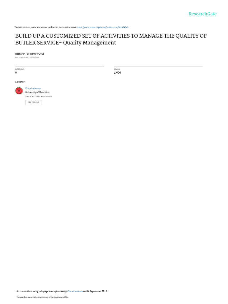 Quality MNG Final | PDF