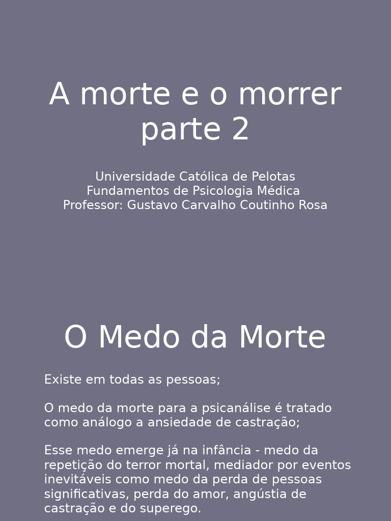 A Morte E O Morrer Parte 2 Pdf