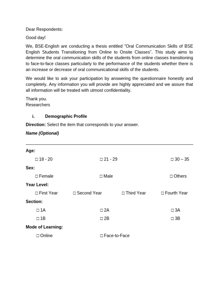Group 2 - Survey | PDF