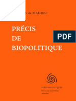  Mahieu  Jacques Precis de Biopolitique