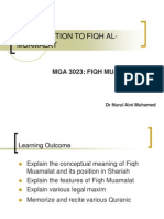 Week 1 Introduction To Fiqh Al-Muamalat