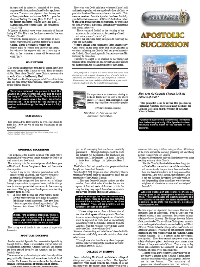 Apostolic Succession PDF
