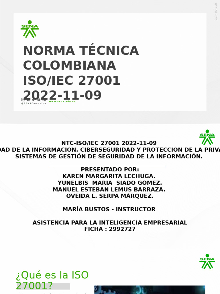 Presentacion Norma Iso-27001 | PDF