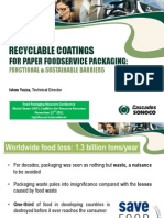 Recyclable Coatings For Paper Food Service Packaging