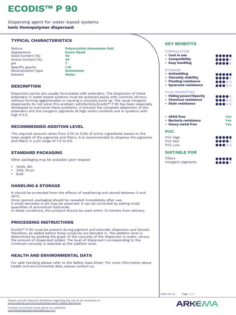 TDS - ECODIS™ P 90 - en - WW | PDF