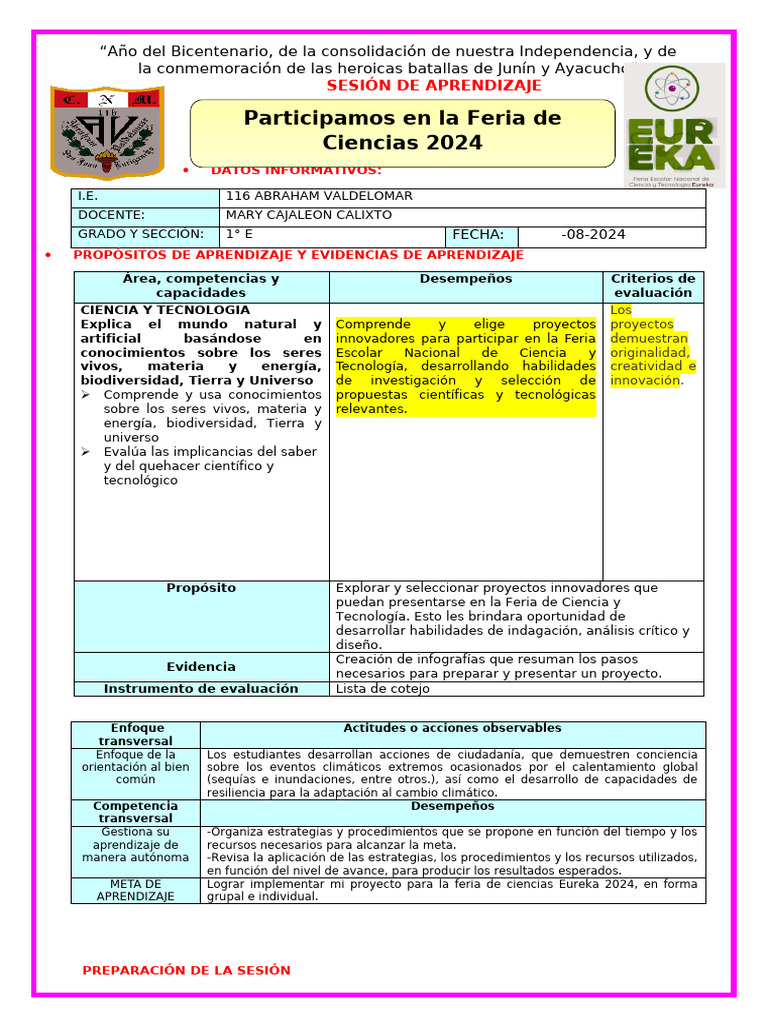 Proyectos para la Feria de Ciencias 2024 | PDF | Evaluación | Creatividad
