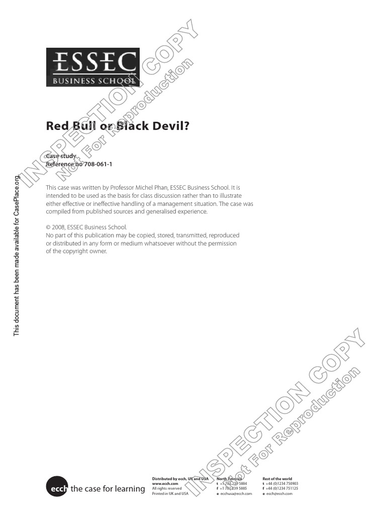 Red Bull or Black Devil | PDF