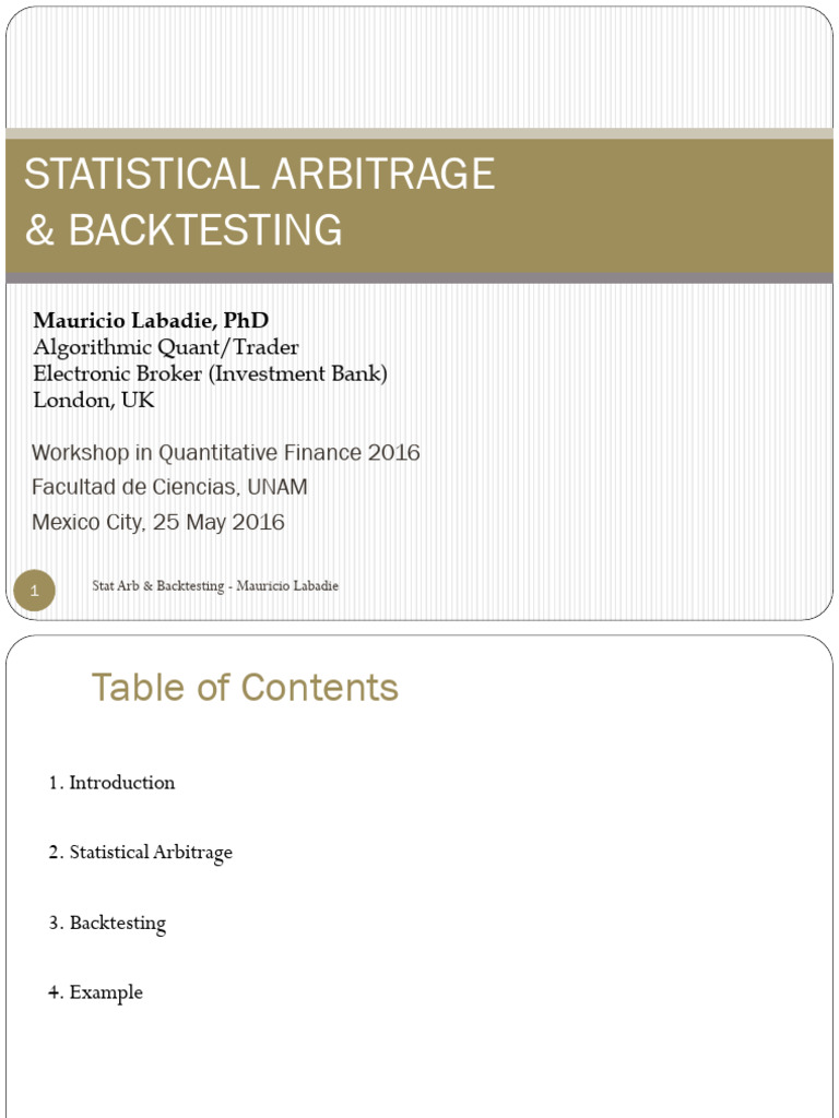 Lectures 2016 Statarb | PDF