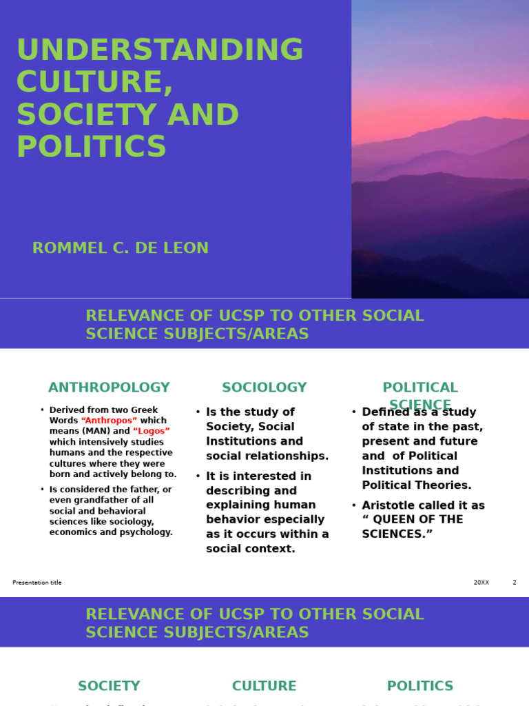 Understanding Culture Society and Politics1 | PDF